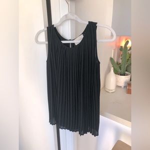 Anthropologie Classic Black Top, Pleated, Elegant, by Sabine Brand, small